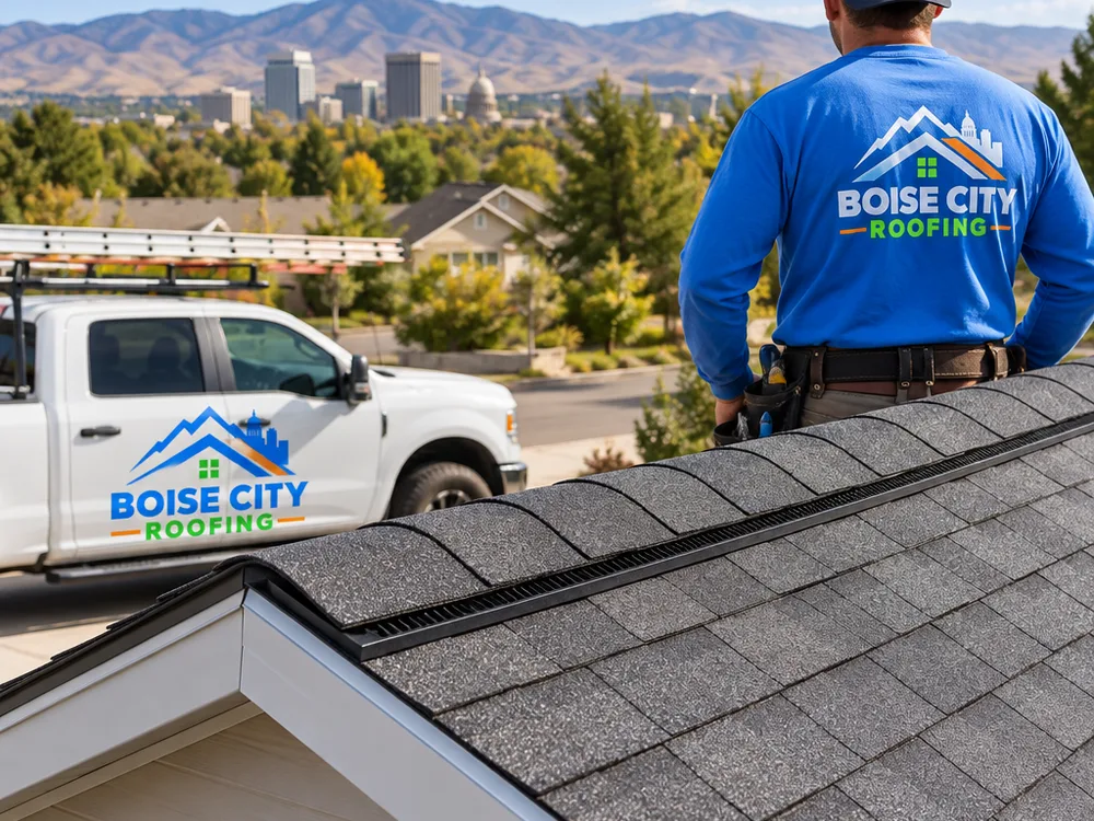 Finished asphalt shingle roof with clean ridge lines, drip edge, and a visible ridge vent