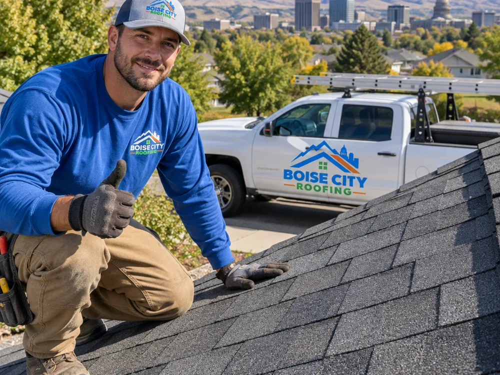 Finished asphalt shingle repair with matching shingles, proper alignment, and sealed tabs